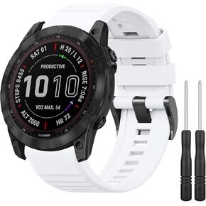 نطاقات Vancle 26mm لـ Gar Min Fenix ​​6x/Fenix ​​7x سهلة السهلة للسيليكون البديل لـ Gar Min Fenix ​​5x/Fenix ​​8 51mm/Fenix ​​5x Plus/Fenix ​​3/Fenix ​​6x Pro/Descentwatches in Kuwait