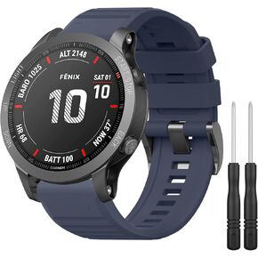 Vancle 22MM Bands for Fenix 6 / Fenix 7 Quickfit Silicone Watch Band Replacement for Fenix 8 Fenix E 47mm/Fenix 6 Pro/Fenix 5/Fenix 5 Plus/Approach S60/S62/Quatix 6 in Kuwait