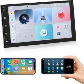 Roadanvi 9" Car Radio for Toyota Tacoma 2016-2022 Corolla 2017 2018 Sienna 2014 to 2016 Carplay Andorid Auto Car Stereo WiFi & 4G LTE Android 12 GPS Navigation 1280 * 720 QLED Touch Screen 4GB+64GB