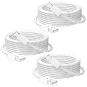 3 Pack Car Carplay Cable for iPhone 16 15,[Apple MFi Certified] 10Ft USB A to USB C Fast Car Charger Cord for iPhone 16/16 Plus/16 Pro/16 Pro Max/15/15Pro/15 Pro Max iPad Pro 12.9 Car Charging Cable