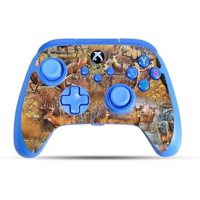 Gaming Skin Compatible with PowerA Xbox Series X|S Enhanced Wired Controller - Deer Pattern - Premium 3M Vinyl Protective Wrap Decal Cover - Easy to Apply | Crafted in The USA by MightySkins