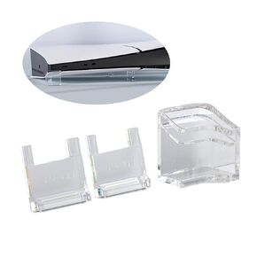 MYPUQIAO Transparent Horizontal Acrylic Stand for PS5 Slim/PS5 Pro Digital Edition Console,PS5 Slim/PS5 Pro Console Game Accessories.(horizontal-pcs3)