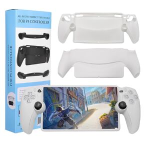 Sony PS5 Portal Protective Case, Playstation 5 Portal Cover, Ergonomic Design, Silicone Shock-Absorption Anti-Fingerprint Scratch Resistant - White