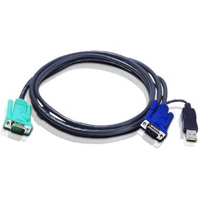 ATEN USB KVM Cable, SPHD-15 Male to VGA and USB A 2L5203U, 10 Feet