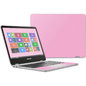 MightySkins Skin Compatible with Samsung Chromebook Plus 12.3"(2017 - Solid Pink | Protective, Durable, and Unique Vinyl Decal wrap Cover | Easy to Apply, Remove, and Change Styles | Made in The USA