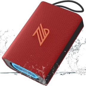 Bluetooth Speaker Small Speakers Clear Loud Stereo Sound TWS Portable Wireless Speaker with Lights IPX5 Waterproof Speakers BT5.3 Long Playtime for Home Party Outdoor Beach Electronic Gadgets (Red)