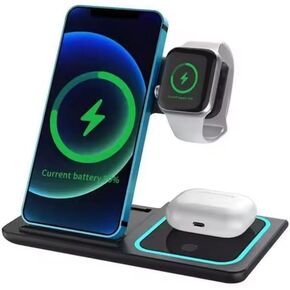 Fast Charging Wireless Charger Station 3 in 1 Multiple Devices Dock 15W Compatible with Any Devices with Wireless Charging Capability Including Phone 16/15/14/13 pro max for Watch for Earbuds.