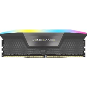 CORSAIR Vengeance RGB DDR5 RAM 32GB (1x32GB) 5600MHz CL40-40-40-77 1.25V AMD Expo Intel XMP 3.0 Desktop Computer Memory – Gray (CMH32GX5M1B5600Z40)