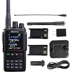 AnyTone AT-D168UV – Dual Band VHF/UHF DMR/Analog 5W Handheld Radio – 2 Batteries, 2 Antennas Included- 500K Contacts - USB-C Charging - Plus Great Support from BridgeCom!