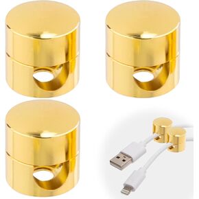 3Pcs Cable Anchors for Desk, Metal Cord Anchors Holder, 2-in-1 Adhesive Wire Organizers, Adjustable Charger Clips Management for Nightstand Office Home Desktop Wall