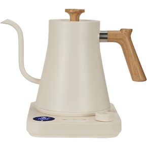 Electric Kettles, Gooseneck Electric Kettle, ±1℉ Temperature Control, Stainless Steel Inner, Quick Heating, for Pour Over Coffee, Brew Tea, Boil Hot Water, 0.9L (White)