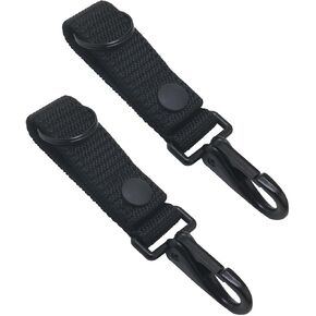 2PCS Outdoor Tactical Mountaineering Keychain Multi Functional Webbing Lanyard Buckle 25x140mm Eagle Beak Buckle Waist Mounted Accessory for Riding Fishing Mountaineering Camping Black