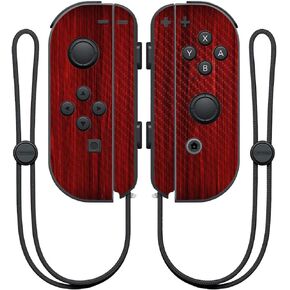 MightySkins Carbon Fiber Skin for Nintendo Joy-Con Controller - Gray Wood | Protective, Durable Textured Carbon Fiber Finish | Easy to Apply, Remove, and Change Styles | Made in The USA