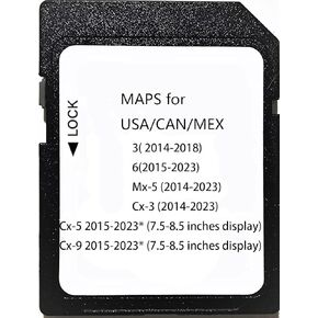 Latest Updated Navigation sd Card Compatible with CX3(2014-2023) CX5(2015-2023) CX9(2015-2023) MX5(2014-2023) M**da 3(2014-2018) M**da6 (2015-2023).USA/CAN/MEX
