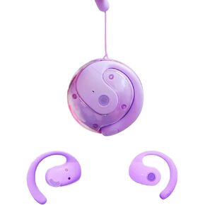 Ball Shape Earhook TWS Gaming On Ear Earbuds Wireless Earphones，Low-Latency with Charging case Bluetooth Over Ear Headphones TWS Headset for Gamers/Runners/Fitters/Sport