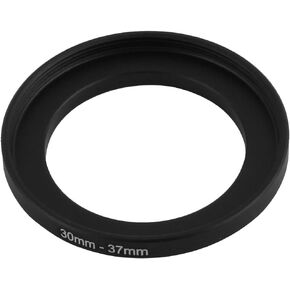 uxcell Aluminum 30mm-37mm Camera Step Up Filter Adapter Ring, Camera Filter Lens 30mm Male 37mm Female Stepping Up Filter Ring for Digital DSLR SLR Camera, Black