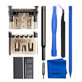 PAOBTEIY 2pcs HDMI Port Replacement for Playstation 5, With 24-in-1 Kits HDMI Display Socket Connector Jack for Sony PS5