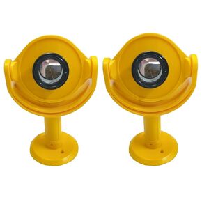 2 Pack Mini Tilt Prism Reflector with Tilting & Swiveling Holder ADS109, 46-MP Replacement Surveying Peanut Prism Compatible with Leica, Aluminum Coated