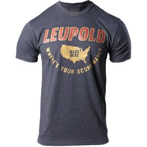 Leupold Short Sleeve Crew Neck Tee with Letter Print