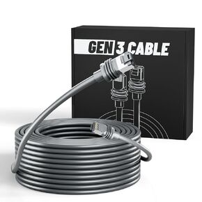 Starlink Gen 3 Replacement Cable, Waterproof and Durable Extension Cord for Starlink V3 Satellite Kit, High-Speed Ethernet Accessories, Gray (50FT/15M-2)
