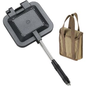 CAMPINGMOON Hot Sandwich Maker Sand Single Burner Open Gas Fire with Storage Bag Black BKTT-1315+B