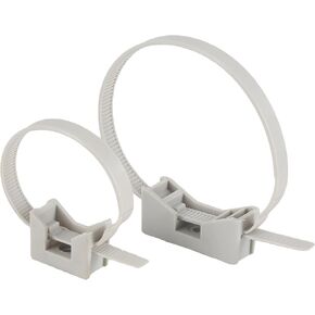 7" Tube Fixing Clamps,Head Mount Cable Tie,Mountable Head Cable Ties, Nylon Zip Ties,Pipe Clmaps,Pipe Fixer Bracket for Rigid Insulating Tubes(pack of 50 Pcs)