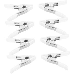 Veemoon 8pcs Spring Clip Backdrop Spring Clamps Background Clips Backdrop Clamps Photo Booth Backdrop Clips Backdrop Stand Clamps Backdrop Holder Clips Backdrop Clips Clamps Chrome Silver