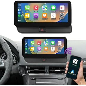 NINETOM 12.3 inch Touchscreen Wireless CarPlay Android Auto Multimedia Car Radio Receiver for Audi Q5 with 3G MMI+ System (2009-2017)