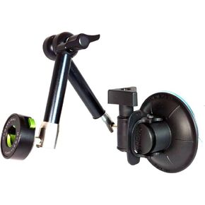 Flex Suction Cup Articulated Arm Sport Mount – Universal iPhone iPad Android Tablet Phone Camera GPS ELD for Airplane Helicopter Car RV Truck and Boat Windshield Window and Dash Mounting