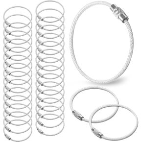 Murtenze 6 Inch Stainless Steel Wire Ring Wire Keychain Cable