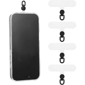 4Pcs Phone Tether Tabs Rotatable 360°, Durable Phone Lanyard Patch for Phone Strap Compatible for Most Smartphones