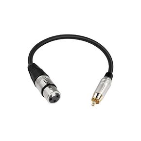 PNGKNYOCN RCA to XLR Short Cable，Unbalanced Microphone Cable RCA Male to 3 Pin XLR Female Audio Cord for Amplifier Mixer Microphone (0.3M/1FT