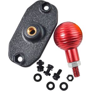 HYS CB/Ham Radio & Scanners Mounting Brackets Holder with Aluminum Ball Adapter with 1/4"-20 Threaded Hole with B Size 1" Ball, Compatible with RAM Mount B Size 1" Ball Components
