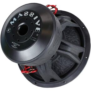 Massive Audio HIPPOXL152 – 15 Inch Car Audio Subwoofer, High Performance Subwoofer for Cars, Trucks, Jeeps - 15" Subwoofer 2000 Watt RMS, 4000w MAX Dual 2 Ohm, 3 Inch Voice Coil. Sold Individually