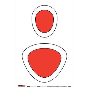 EZ2C Targets Style 4 Head and Center Mass Silhouette (25 Pack)