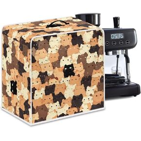 White Marble Coffee Machine Cover Dust Coffee Maker Cover with Top Handle Kitchen Appliance Covers Washable Portable Dust Cover for Most Coffee Maker