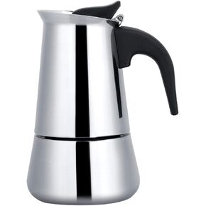 Stainless Steel Coffee Maker, Moka Pot Espresso Coffee Maker Stovetop Coffee Maker Portable Electric Heating Espresso Coffee Maker for Home Office Use