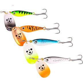 4 Pcs Fishing Spinner Baits Lures Kit, as Hard Spinners Lure and Spinnerbaits for Bass Walleye Salmon Trout Trout Redfish 35