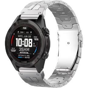 26 مم نطاق معدني من التيتانيوم متوافق مع Fenix ​​8 51mm/Enduro 3 51mm/Fenix ​​6x Pro/7x Pro/5x Plus ، نطاق إطلاق سريع 22 مم لـ Fenix ​​8 47mm/E 47mm/Fenix ​​6 Pro/7/5 Plus/Epix 2/Forerunner 965