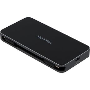 VisionTek VT400 Portable USB-C Dual Monitor Hub-1x DP ، 1x HDMI ، 2x USB-A ، 1x Ethernet ، 1x USB-C لـ Windows/MacOS/Chromeos/iOS