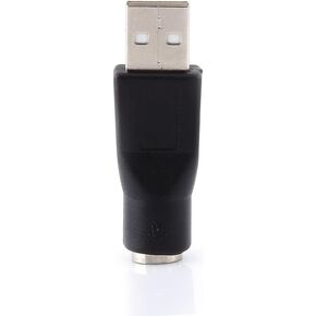 2PCS USB إلى محول PS/2 ، USB 2.0 A Male to PS/2 Female Adapters Converter Connerctor for PC Computer Keyboard