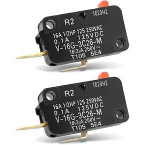 Microwave Oven Door Switch Replacements Fit for GE Microwave Ovens Replace WB24X10038 WB24X829 Mini Micro Switch 2Pcs