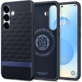 Spigen Parallax MagFit Designed for Galaxy S25 Plus Case [Fast Wireless Charging] (2025) - Navy Violet