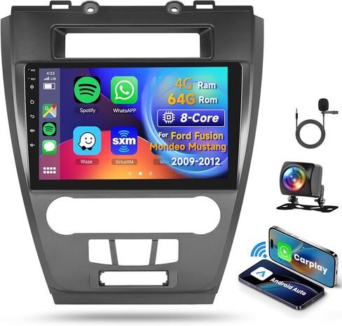 8 CORE 4G+ 64G CAR RADIO FOR FORUSE MONDEO MUSTANG 2009-2012 ، CARPLAY WIROID Android Auto Android 13 10.1 inch touch screen ، Bluetooth ، GPS ، WIFI ، SWC ، DSP+ camera backup camera in Kuwait