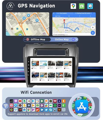 8 CORE 4G+ 64G CAR RADIO FOR FORUSE MONDEO MUSTANG 2009-2012 ، CARPLAY WIROID Android Auto Android 13 10.1 inch touch screen ، Bluetooth ، GPS ، WIFI ، SWC ، DSP+ camera backup camera in Kuwait