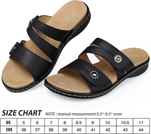 SHIBEVER Women Dressy Flat Sandals: Comfortable Arch Support Sandal | Non Slip Orthopedic Slip On Flats - Adjustable Fit Wide Feet - Summer All Day Standing Walking Sandal in Saudi Arabia