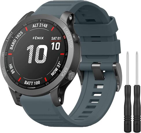 Vancle 22MM Bands for Fenix 6 / Fenix 7 Quickfit Silicone Watch Band Replacement for Fenix 8 Fenix E 47mm/Fenix 6 Pro/Fenix 5/Fenix 5 Plus/Approach S60/S62/Quatix 6 in Saudi Arabia