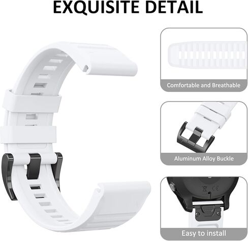 نطاقات Vancle 26mm لـ Gar Min Fenix ​​6x/Fenix ​​7x سهلة السهلة للسيليكون البديل لـ Gar Min Fenix ​​5x/Fenix ​​8 51mm/Fenix ​​5x Plus/Fenix ​​3/Fenix ​​6x Pro/Descentwatches in Kuwait