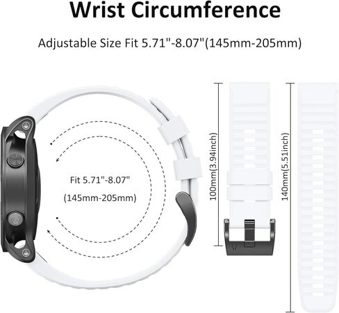 نطاقات Vancle 26mm لـ Gar Min Fenix ​​6x/Fenix ​​7x سهلة السهلة للسيليكون البديل لـ Gar Min Fenix ​​5x/Fenix ​​8 51mm/Fenix ​​5x Plus/Fenix ​​3/Fenix ​​6x Pro/Descentwatches in Kuwait