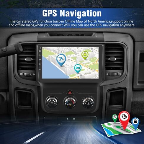 2+64g سيارة راديو ستيريو ل Dodge RAM 1500 2500 3500 2013 2014 2015 2015 2017 مع Carplay Android Auto Bluetooth GPS in Kuwait